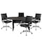 Flash Furniture Oval 35" W, 72" L, 29.5" H, Laminate Top, Grey BLN-6GCGRY595M-BK-GG - alternate 4